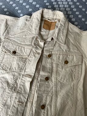 Neutral Cream Jean Jacket - Unbranded